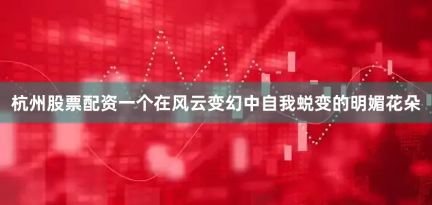 杭州股票配资一个在风云变幻中自我蜕变的明媚花朵